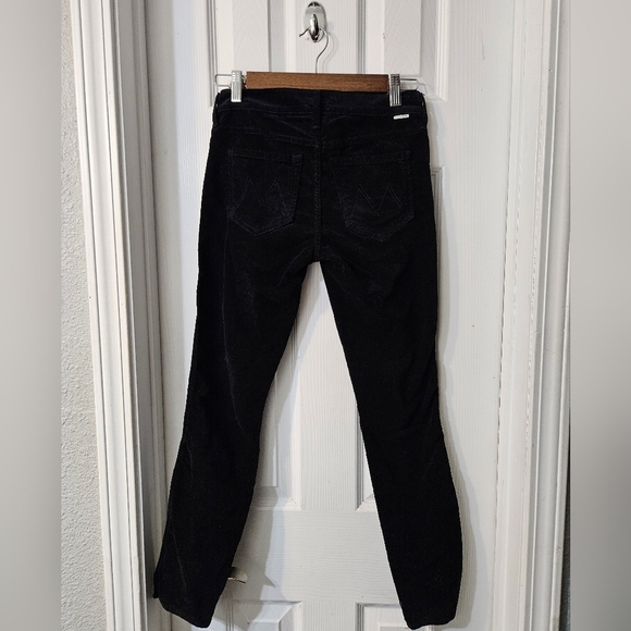 MOTHER THE VAMP MY LIFE AS A SNOW BUNNY BLACK VELVET JEANS - Picture 4 of 7